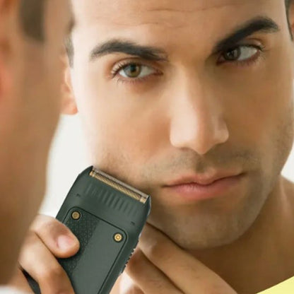 Tondeuse barbe , sans fil; recharge rapide et efficace. Tête de rasage en aluminium Rasage précis pour une peau plus douce